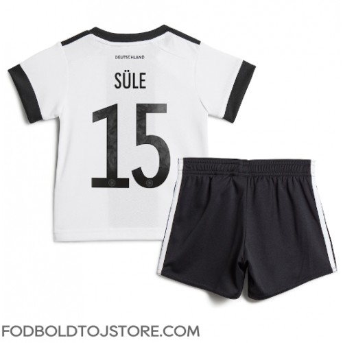 Tyskland Niklas Sule #15 Hjemmebanesæt Børn VM 2022 Kortærmet (+ Korte bukser)